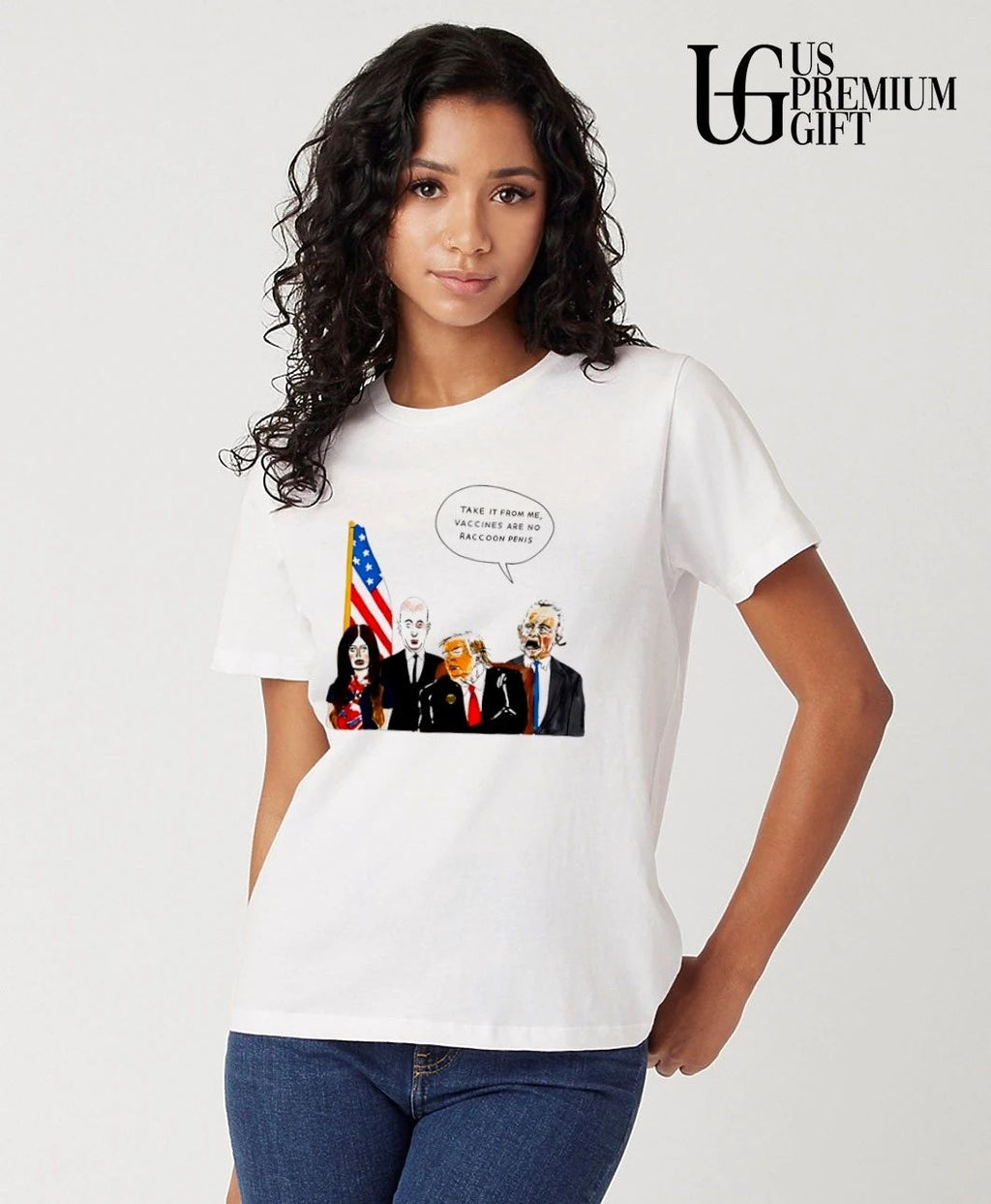 Donald Trump Political take it from me vaccines are no raccoon penis shirt