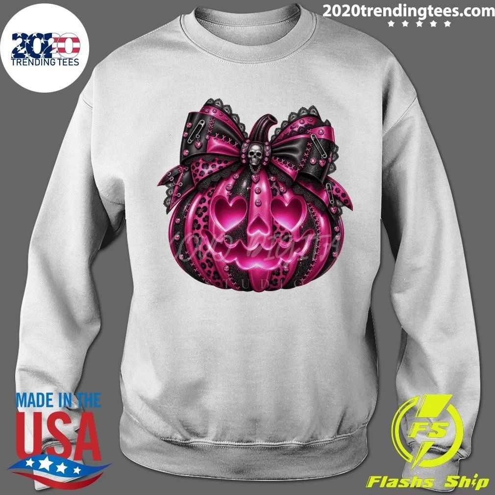 Neon Pumpkin Spooky Dark Autumn Halloween Shirt