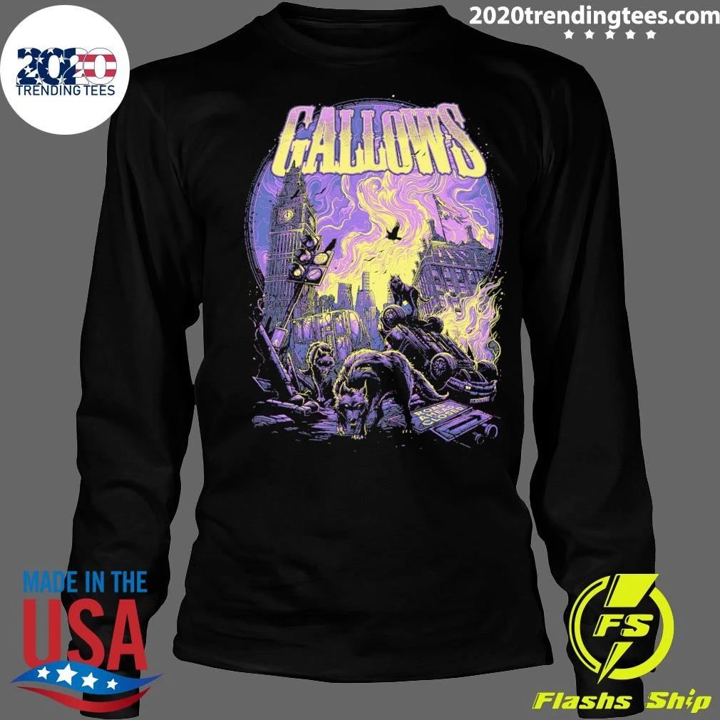 Gallows Merch Orchestra Of Wolves Collection Grey Britain Art By Dan Mumford Shirt