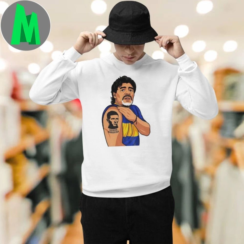 Elliot Anderson Geordie Maradona tattoo shirt