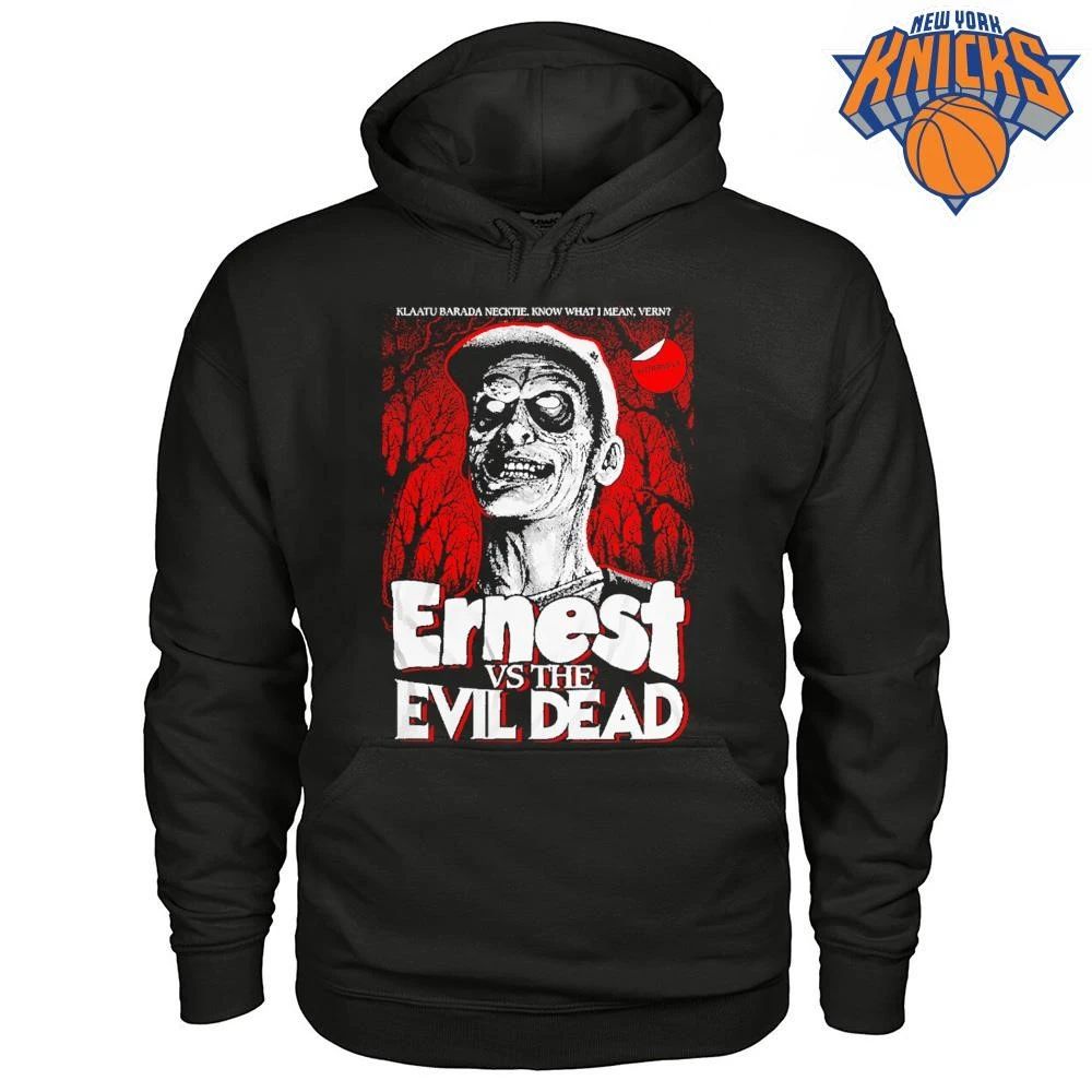 Ernest P Worrell Vs The Evil Dead Klaatu Barada Necktie Horrible Mashup shirt