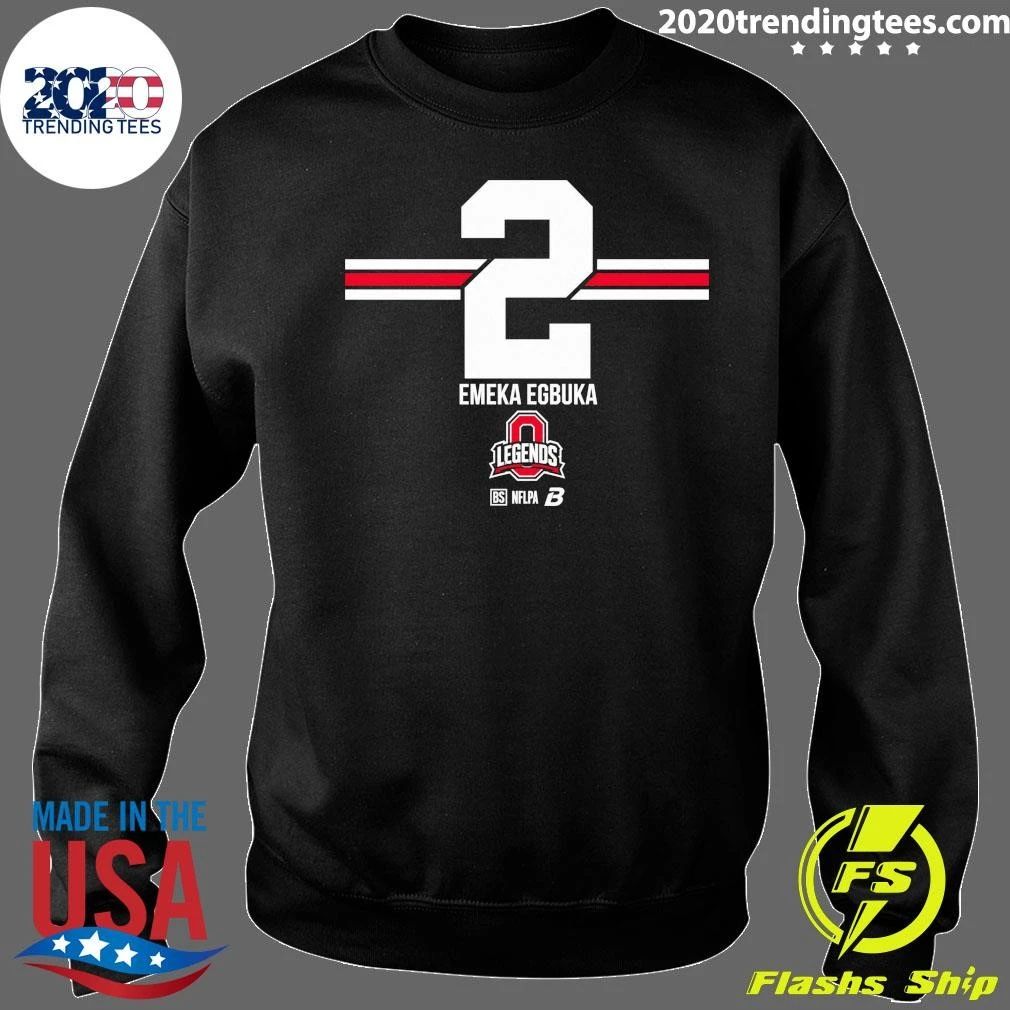 Ohio State Football Emeka Egbuka 2 Stripe Shirt