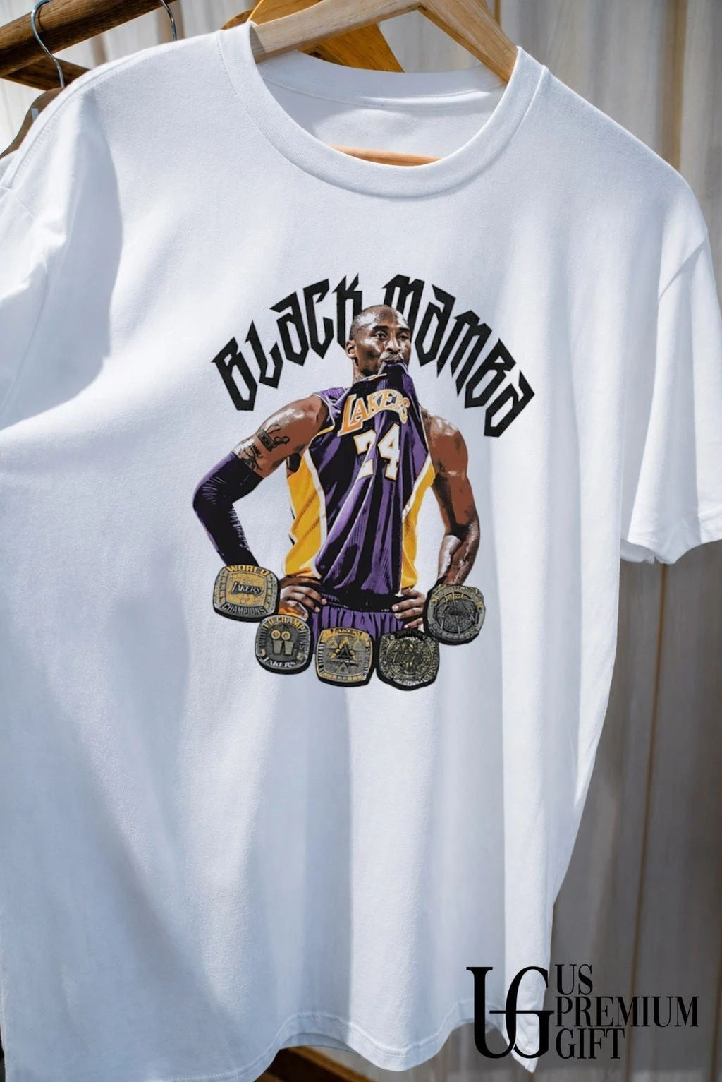 Black Mamba 5 Rings Kobe Bryant Legend Los Angeles Lakers NBA vintage shirt