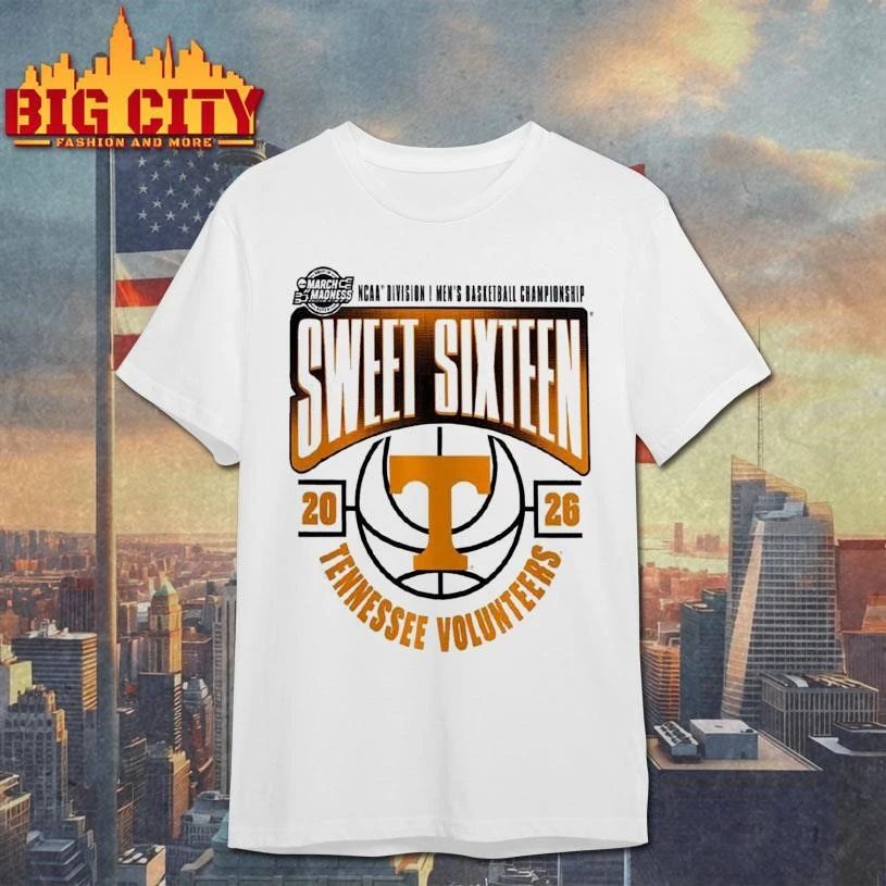 Tennessee Volunteers 2026 NCAA Men’s Basketball Tournament March Madness Sweet 16 College Shirt