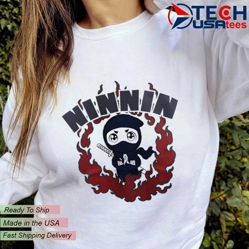 Ninin Ninja chibi flames shirt