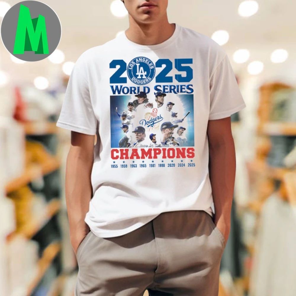 Dodgers logo world champions world champion T-Shirt