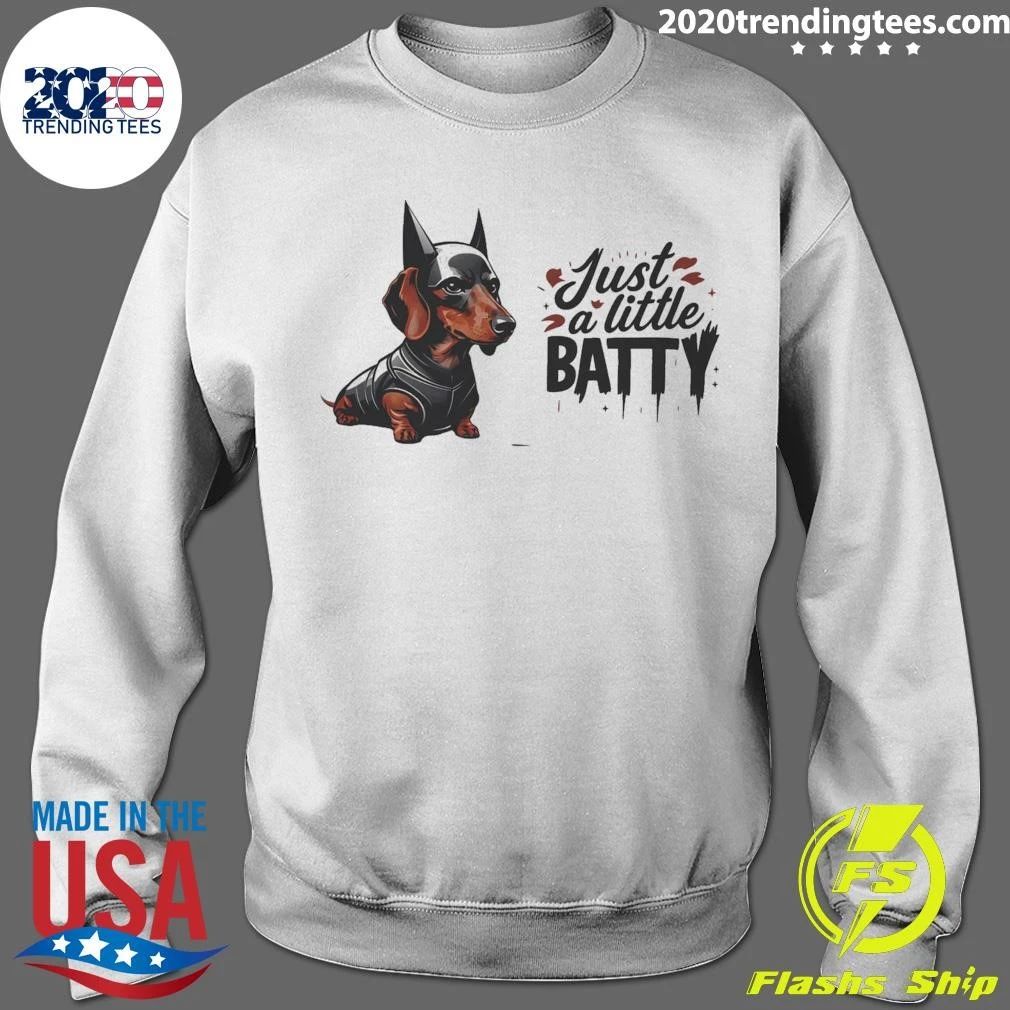 Just a Little Batty Dachshund Pet Dog Halloween Shirt