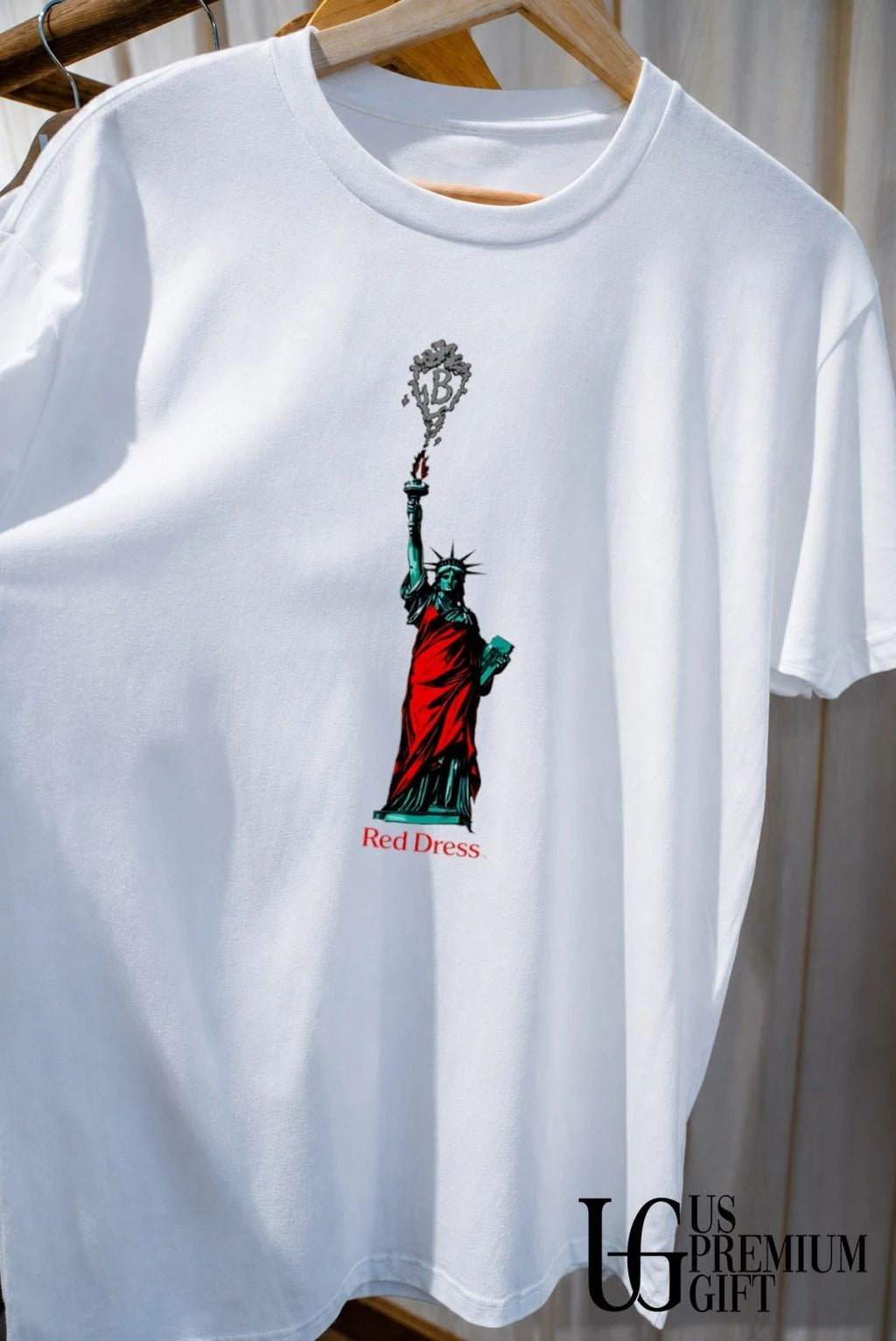Jonas Brothers Statue Of Liberty Red Dress shirt