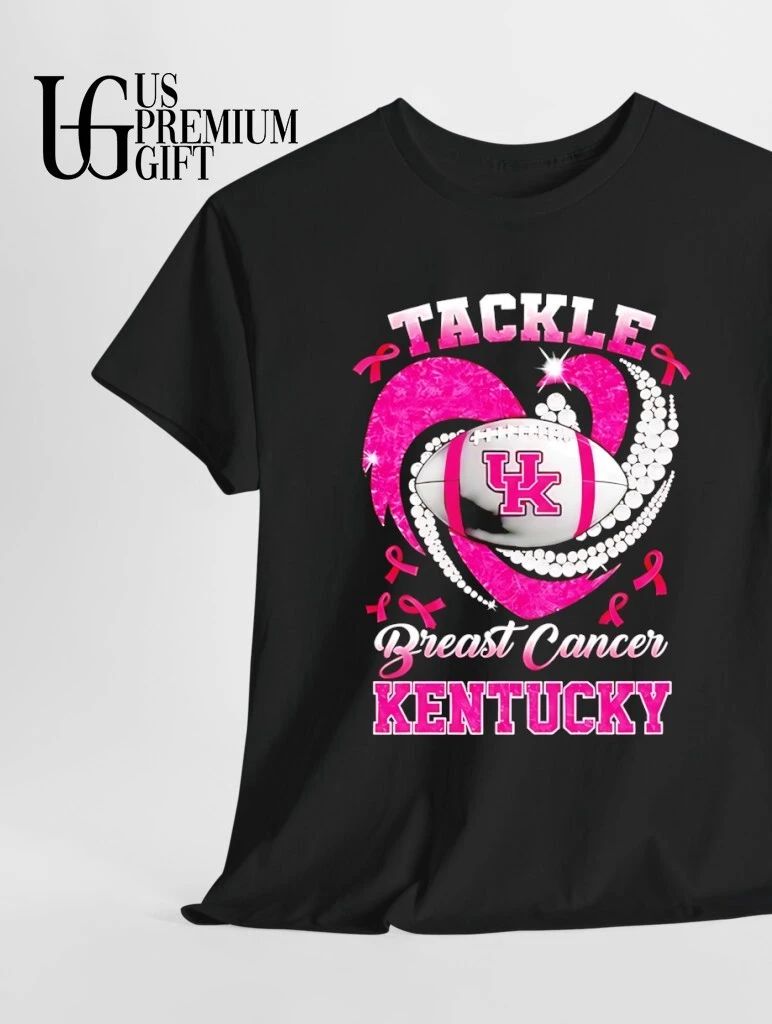Kentucky Wildcats UK tackle breast cancer football shirt