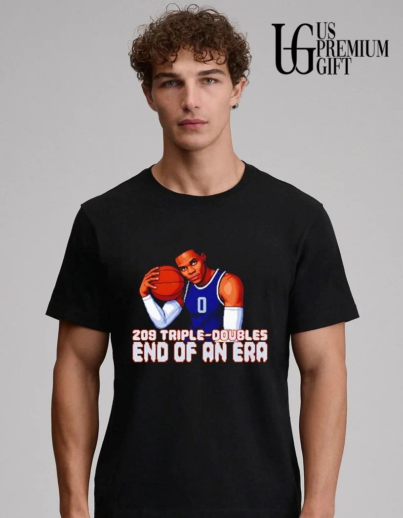 Russell Westbrook Triple Double End of An Era Basketball Legend Pixel shirt