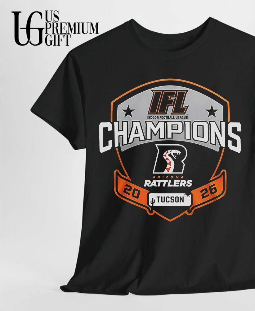 Arizona Rattlers 2026 Indoor Football League National Champions logo T-shirt