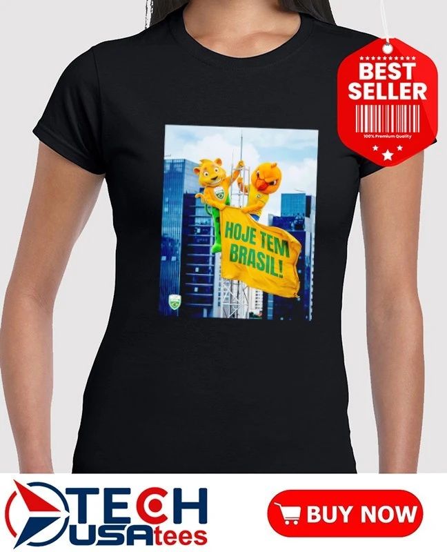 Hoje Tem Brazil mascot Empire State Building parody shirt