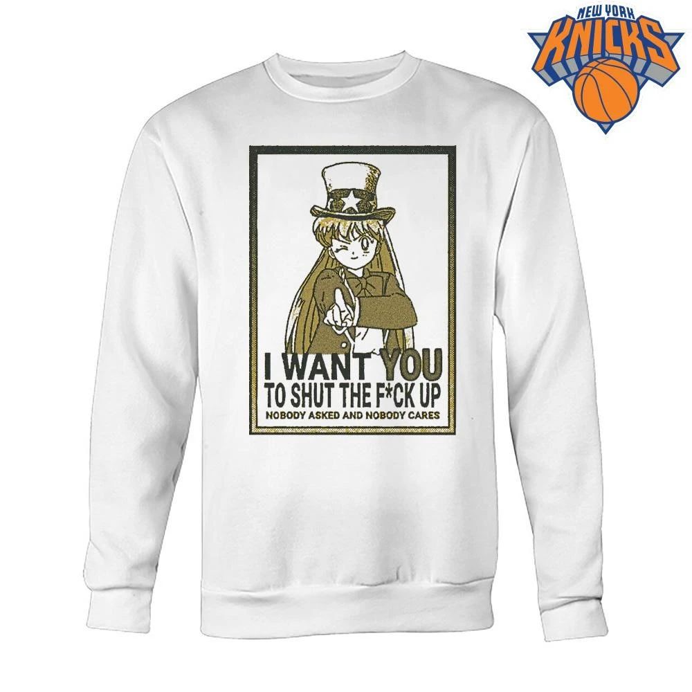 Anime Sailor Moon Uncle Sam I Want You To Shut Up Funny Parody shirt