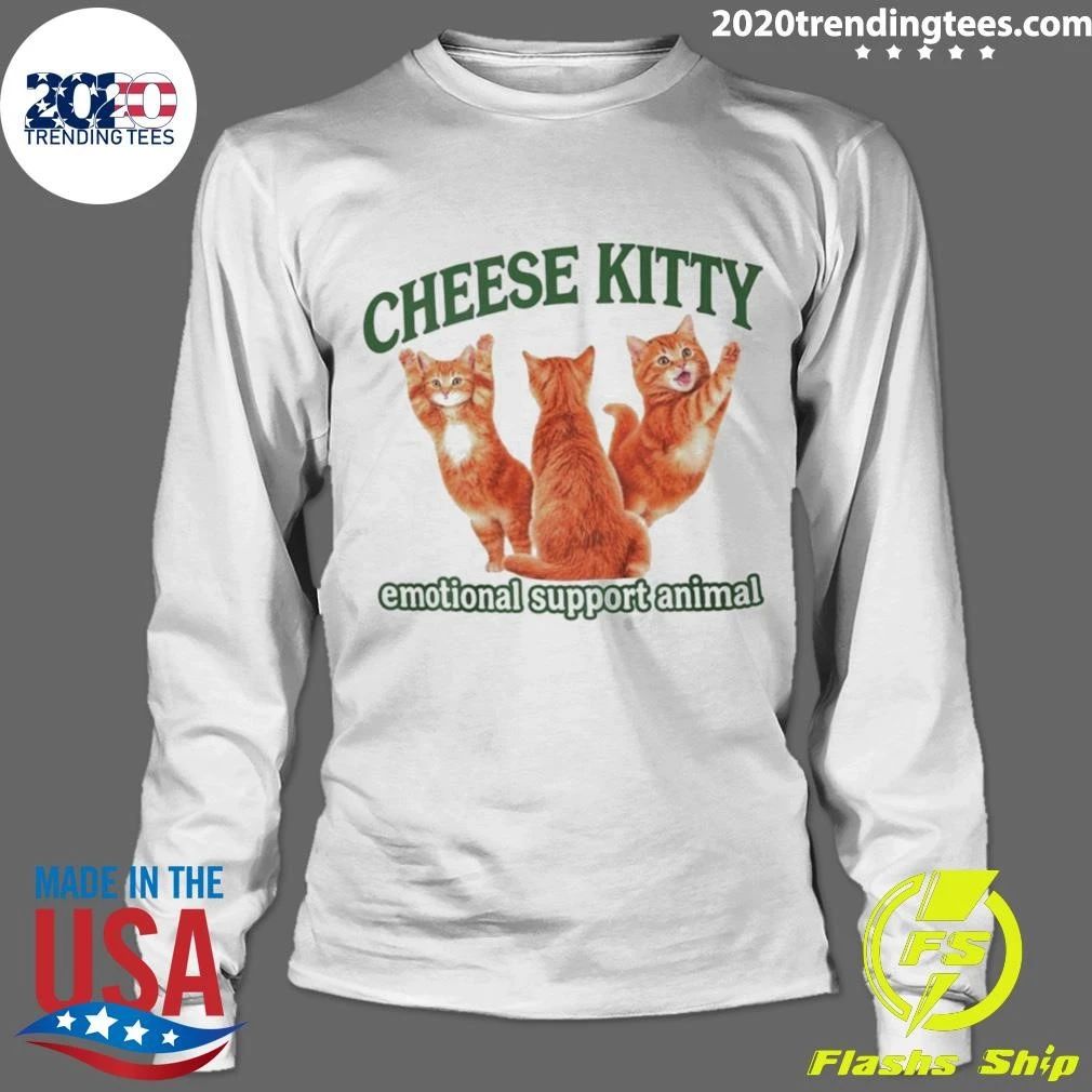 Cute Cats Cheese Kitty Emotional Support Animal Shirt