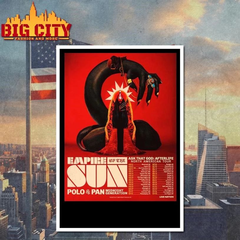 Empire Of The Sun Ask That God Afterlife North American Tour 2026 Schedule Dates Home Decor Poster Shirt