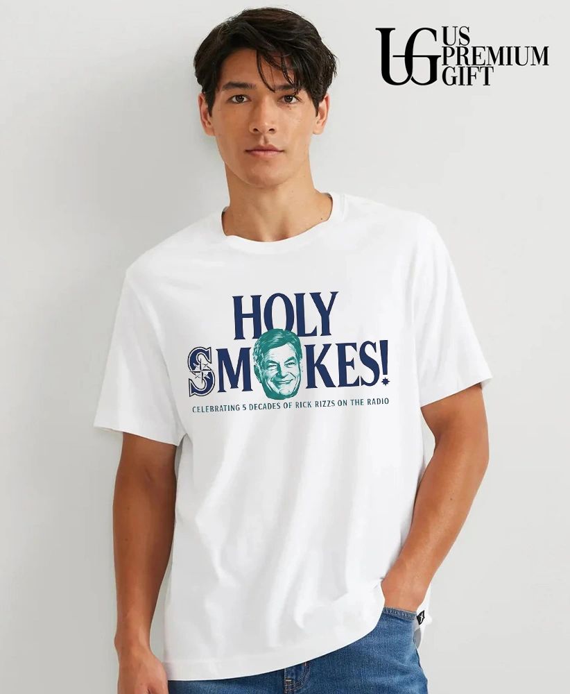 Holy Smokes celebrating 5 Decades of Rick Rizzs On The Radio Seattle Mariners shirt