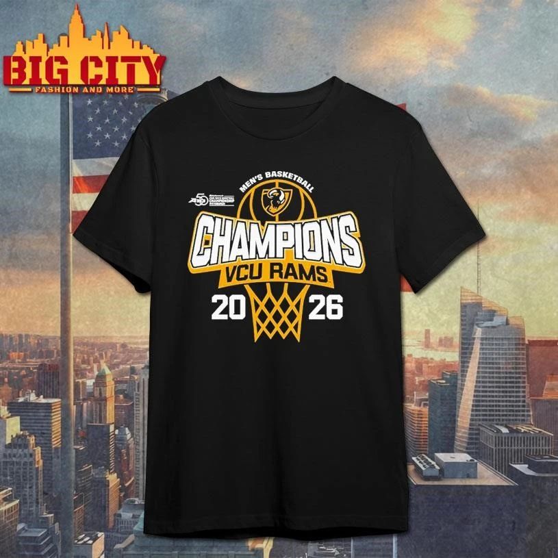 VCU Rams 2026 A-10 Men’s Basketball Tournament Champions Graphic Shirt