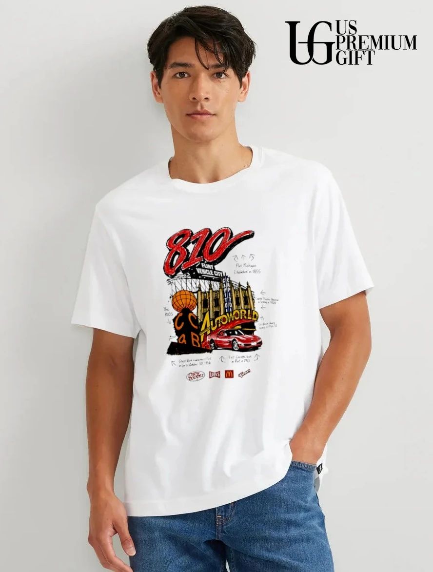 810 Flint Vehicle City Michigan Landmarks and History shirt
