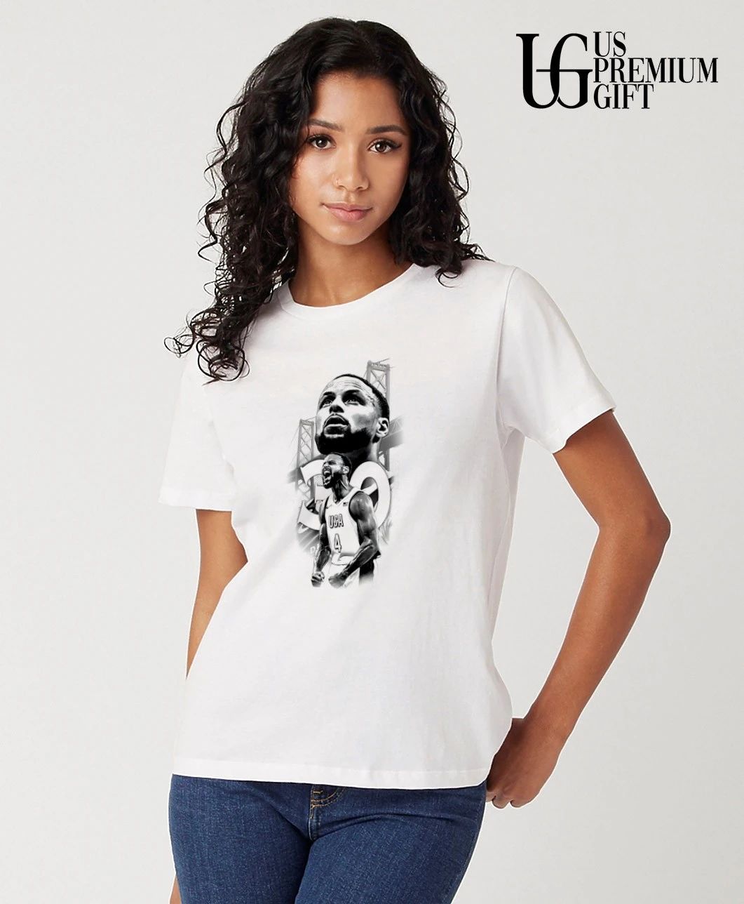 Stephen Curry Team USA basketball portrait shirt