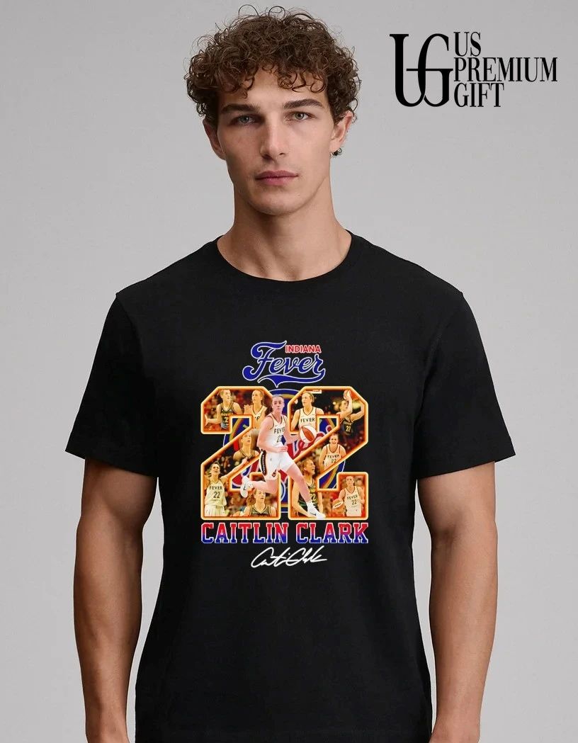 Caitlin Clark #22 Indiana Fever WNBA Number Collage signature shirt
