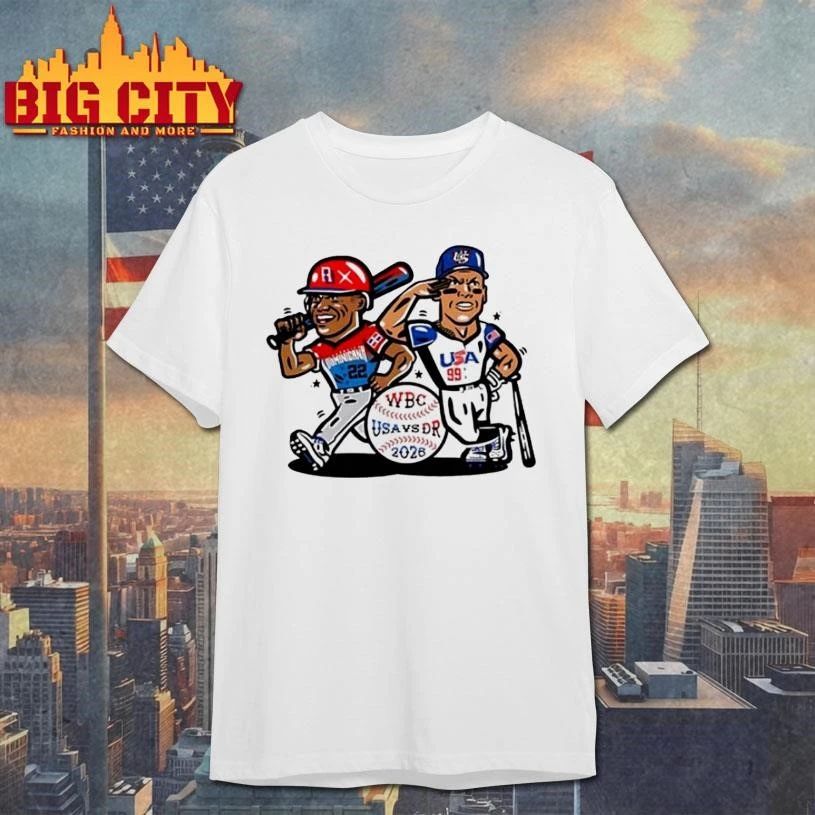 Wbc Baseball Usa Vs Dr 2026 Dominicana 22 And Usa 99 Cartoon Shirt