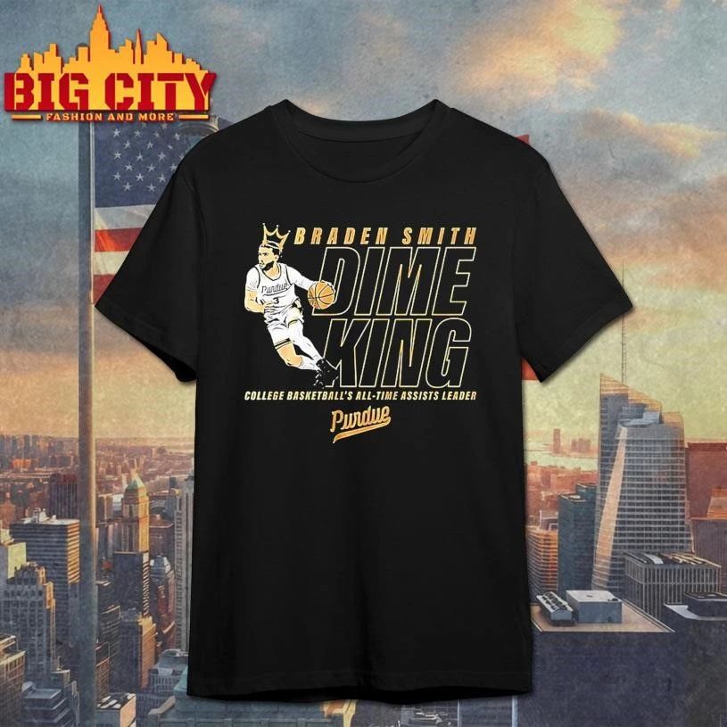 Braden Smith Dime King Purdue College Basketball’s All Time Assists Leader Graphic Shirt