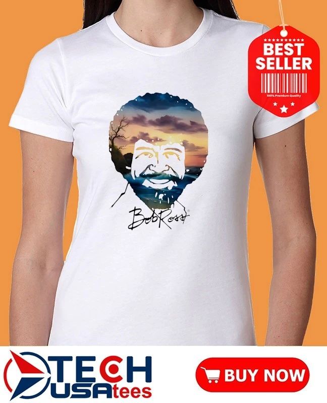 Bob Ross landscape face vintage shirt