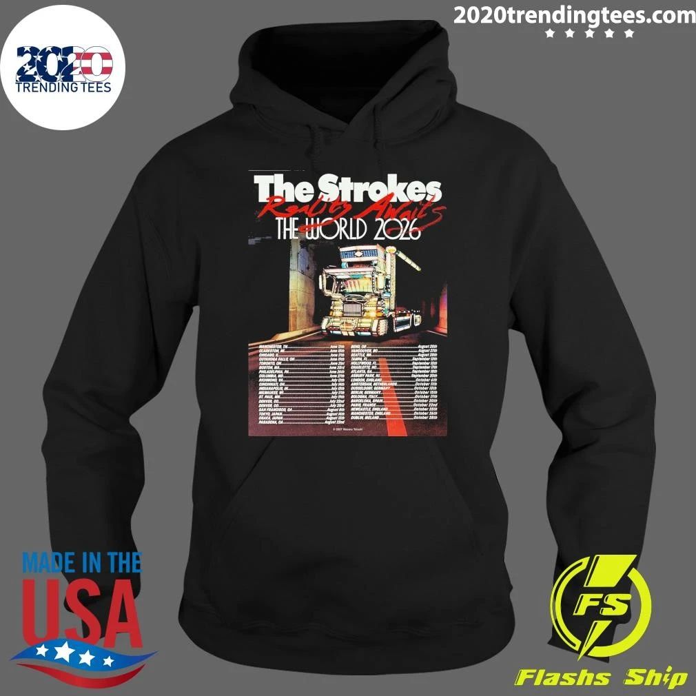 The Strokes Reality Awaits 2026 Indie Music Wall Tour Shirt