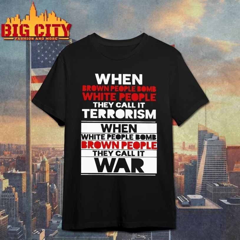 When brown people bomb white people T-shirt