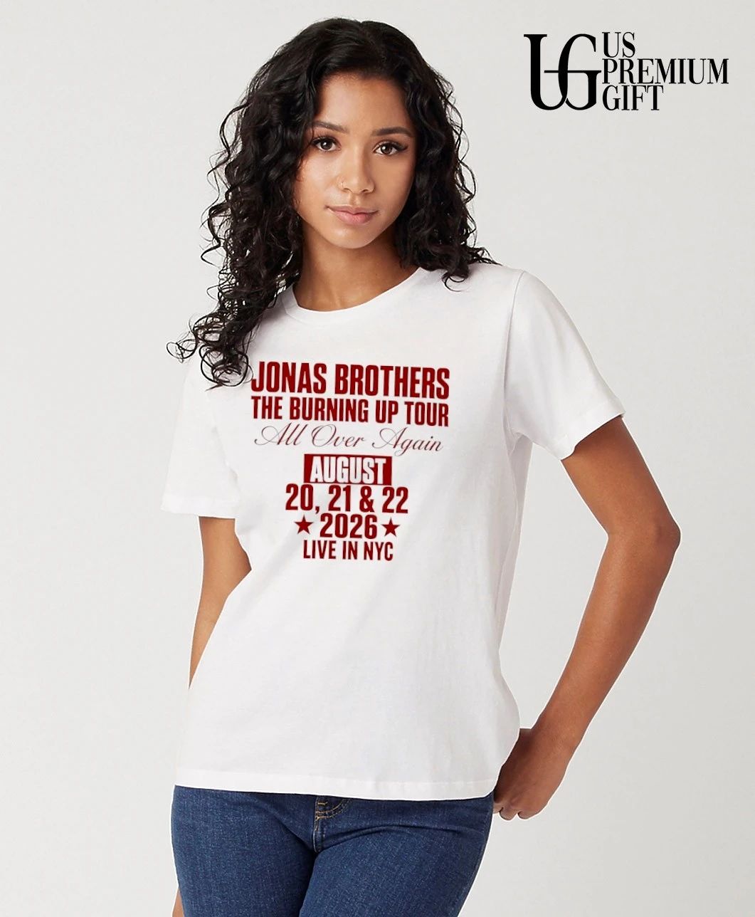 Jonas Brothers The Burning Up Tour All Over Again 2026 shirt