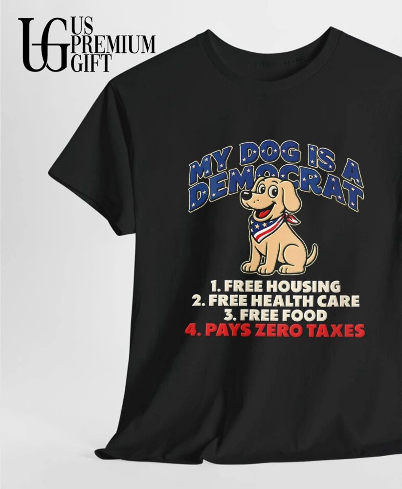 My Dog is a Democrat Yellow Labrador Humor shirt