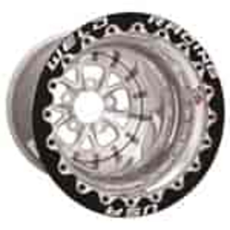 Weld Racing V-Series Single Beadlock, 15″ x 8″, 3″ Backspace, 4.75″ Chev Bolt Pattern, Polished
