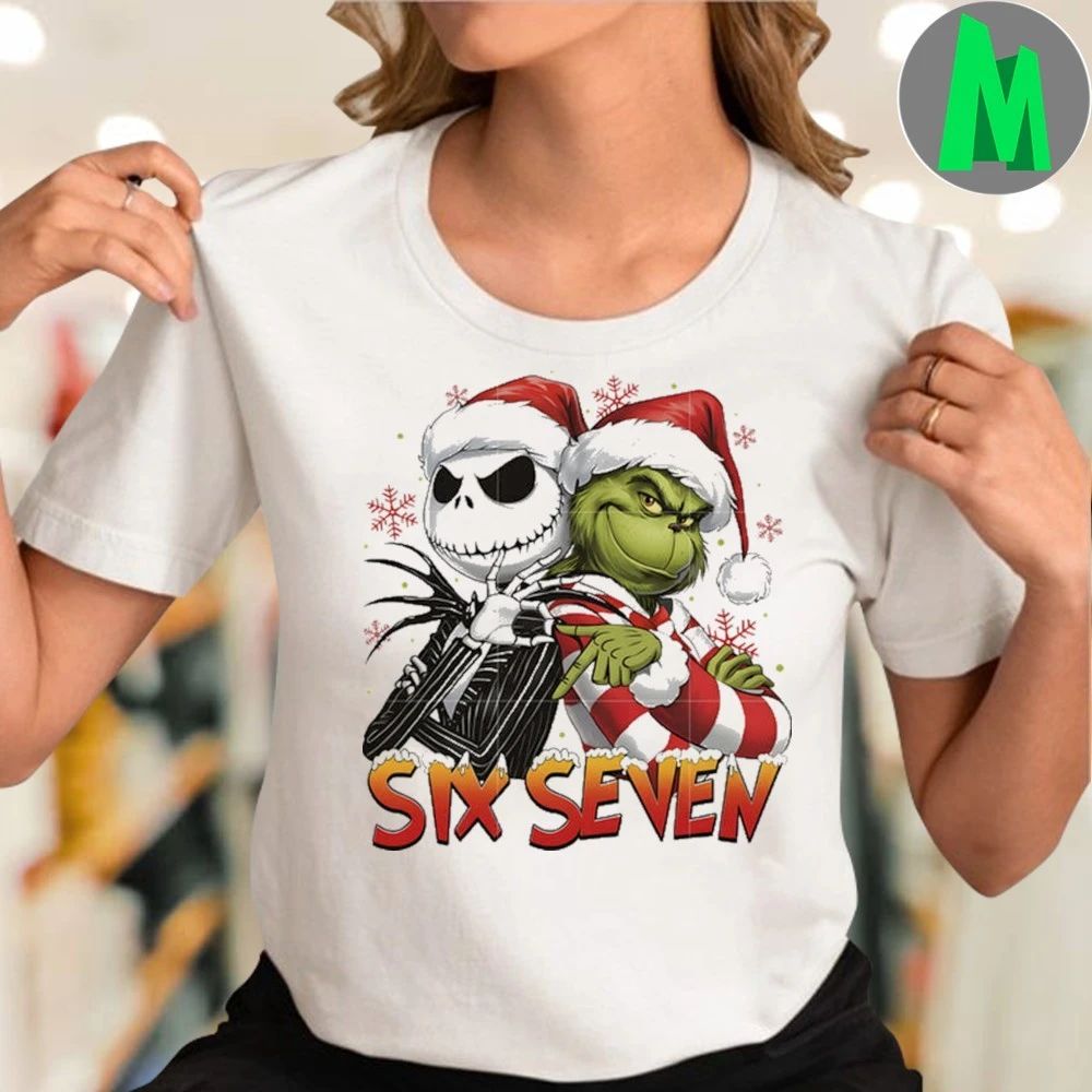 Jack skelington and grinch meme png, six seven meme