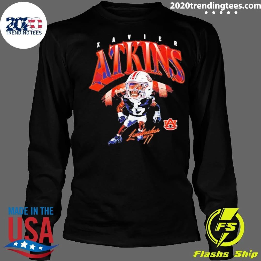Xavier Atkins Auburn Tigers Football Signature Caricature Shirt