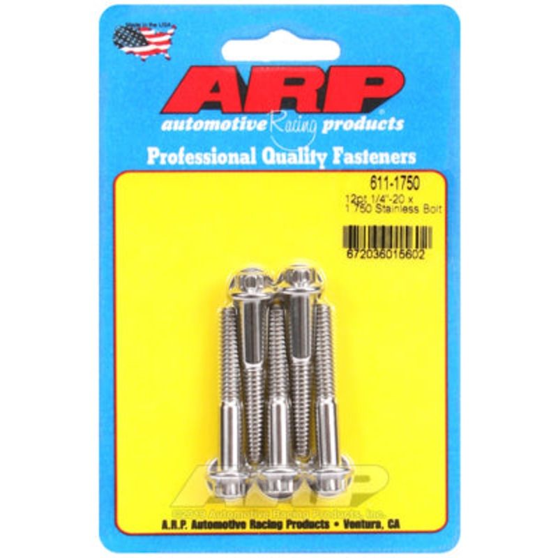 ARP SAE Bolt Kit Stainless 1/4-20 1.750 UHL Socket Size: 5/16 12pt