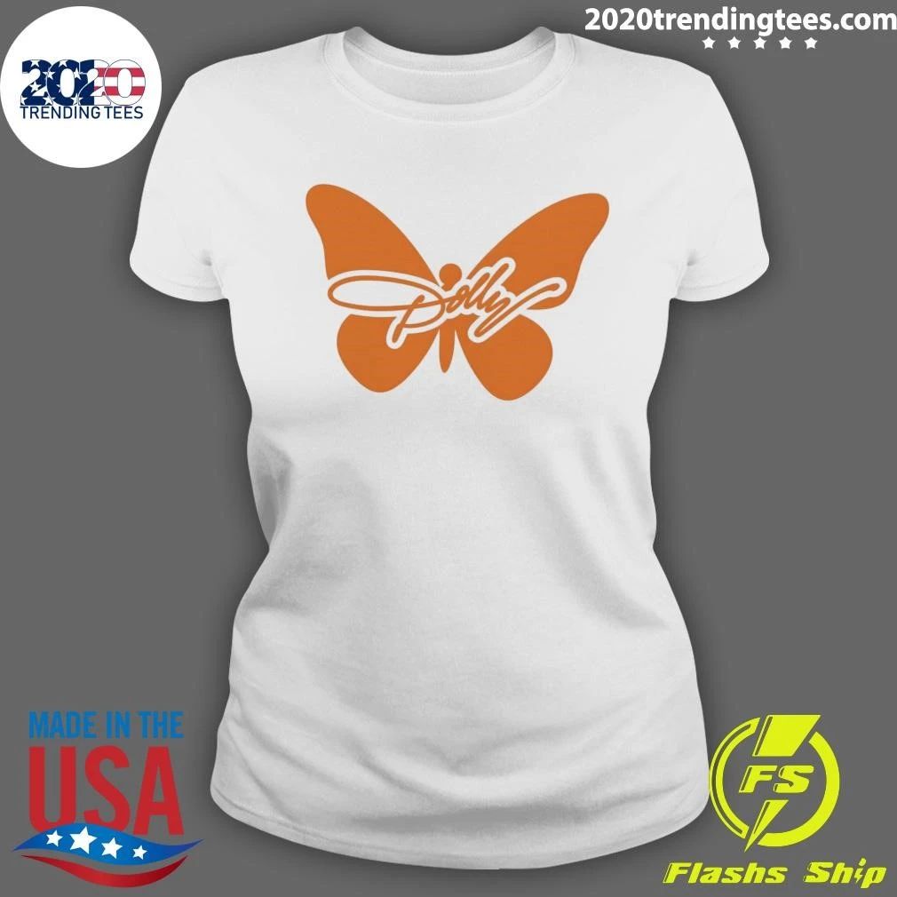 Dolly Tennessee Orange Butterfly Shirt