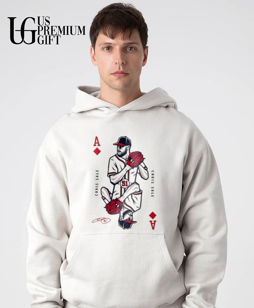 Chris Sale Atlanta Braves baseball Ace playing card signature shirt