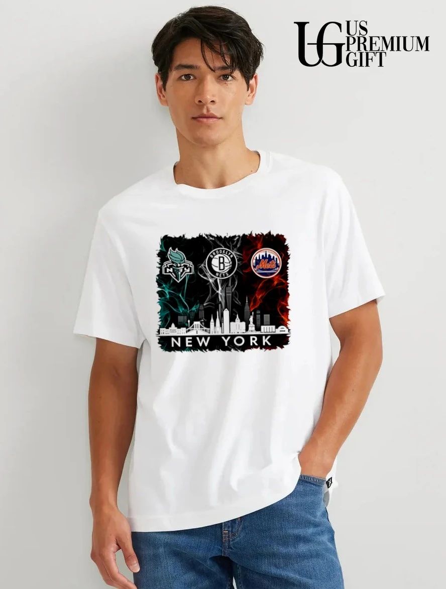 Brooklyn Nets New York Mets Liberty 2026 Skyline City shirt