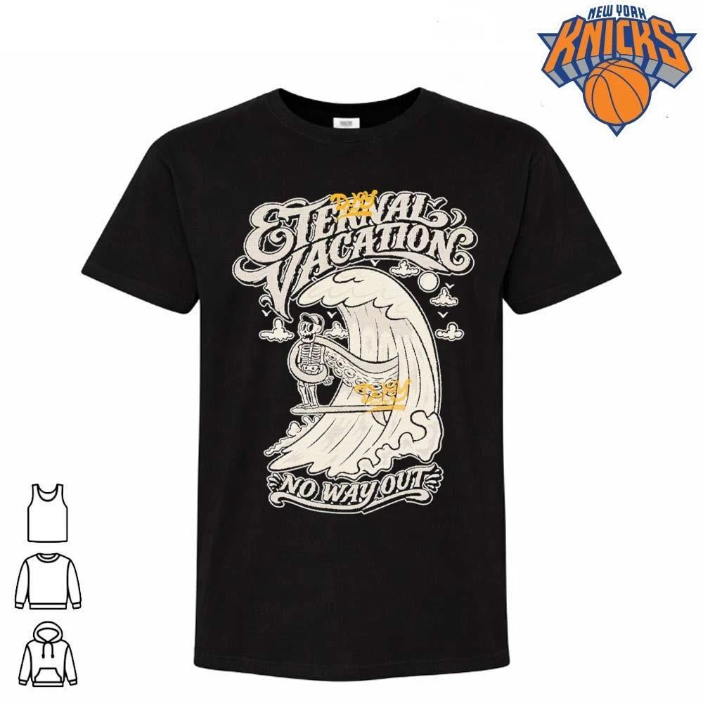 Eternal Vacation No Way Out Skeleton Surfing Kraken Octopus Shirt