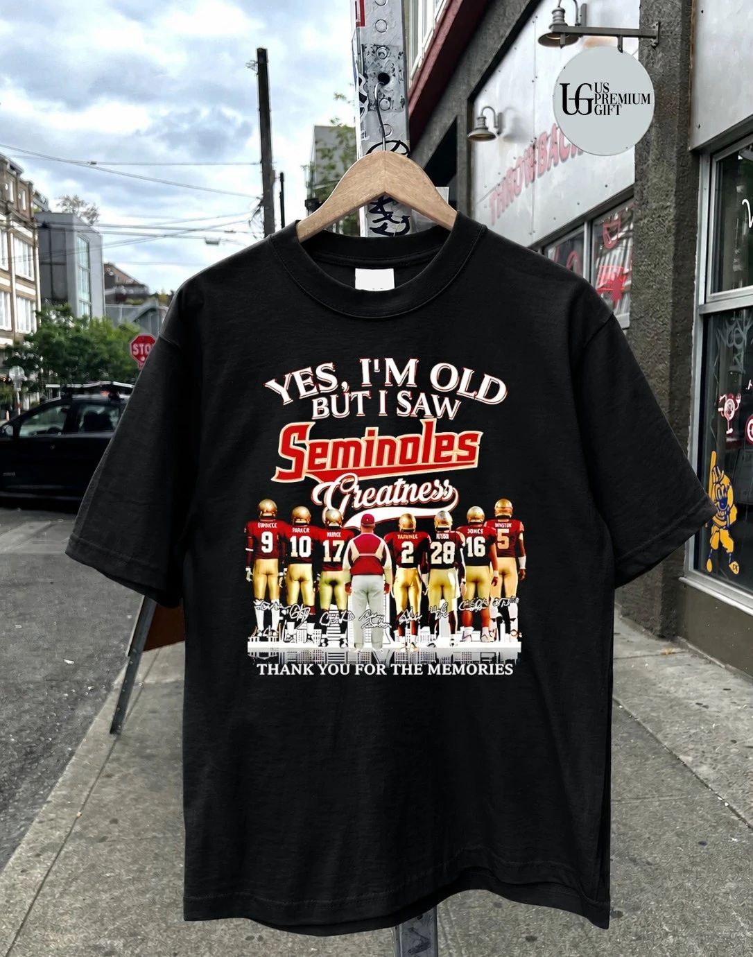 Yes I am old but I saw Florida State Seminoles Greatness thank you for the memories signature shirt
