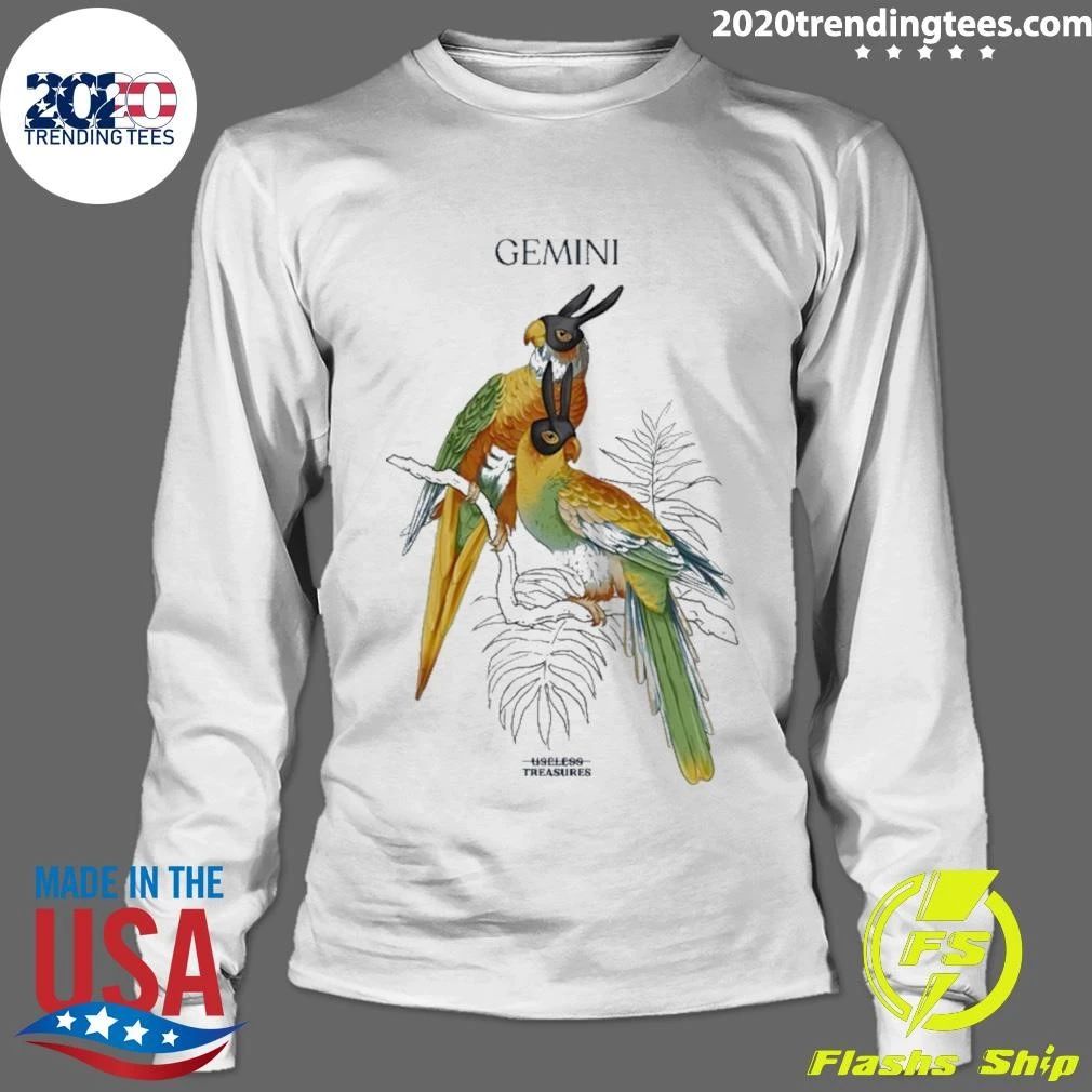 Gemini Useless Treasures Zodiac Parrots Shirt