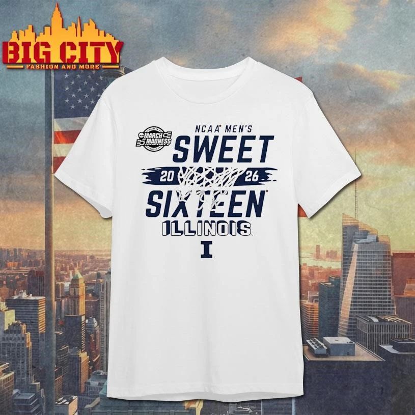 Illinois Fighting Illini 2026 NCAA March Madness Sweet 16 Bound Net College Basketball Shirt