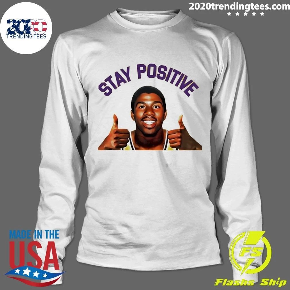 Magic Johnson Stay Positive Basketball Shirt
