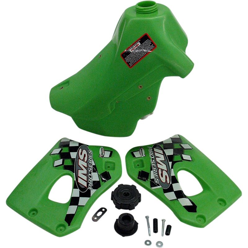 IMS PRODUCTS INC. Large-Capacity Gas Tank – Green – Kawasaki – 3.4 Gallon 113128-G1