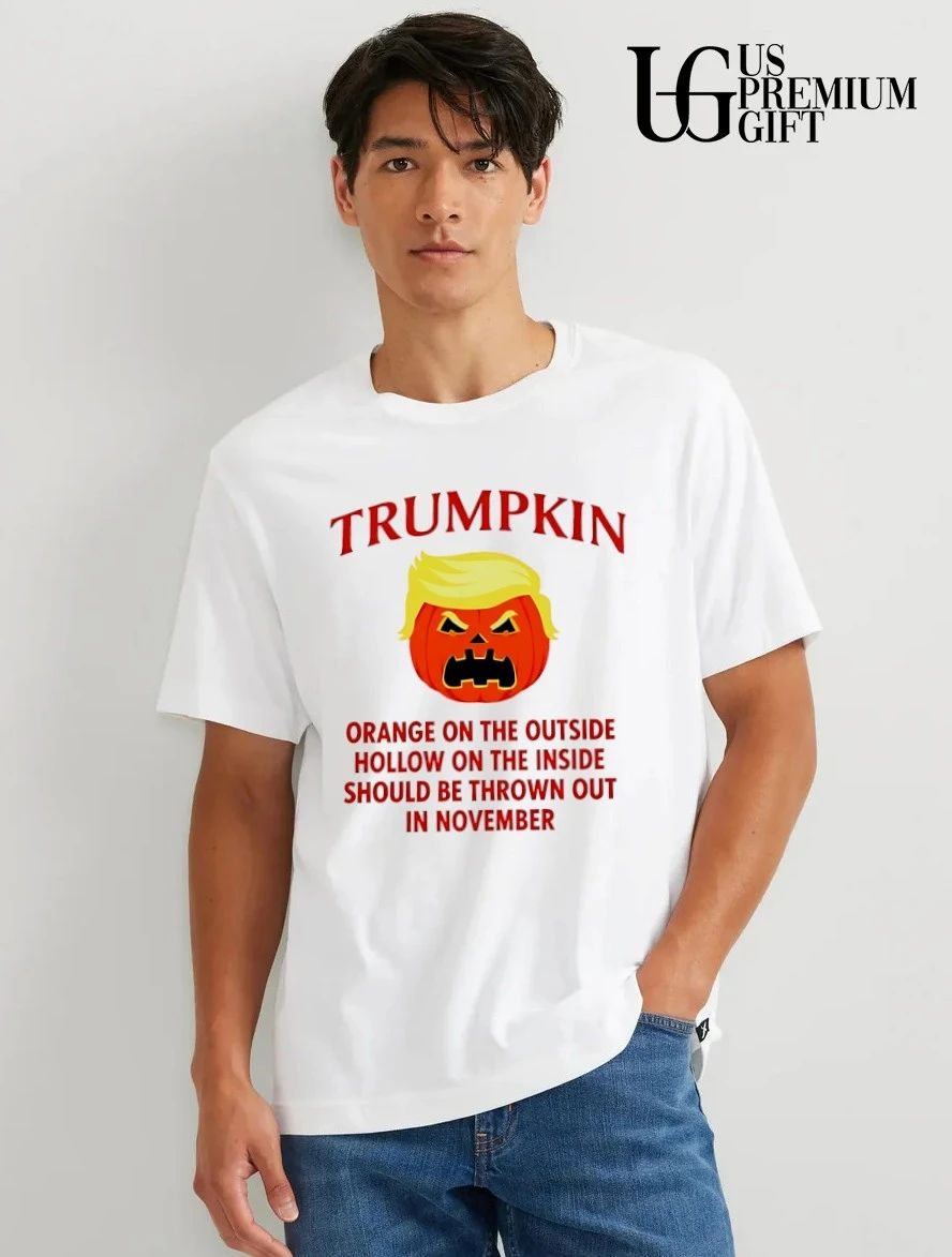 Trumpkin orange on the outside hollow on the inside Halloween shirt