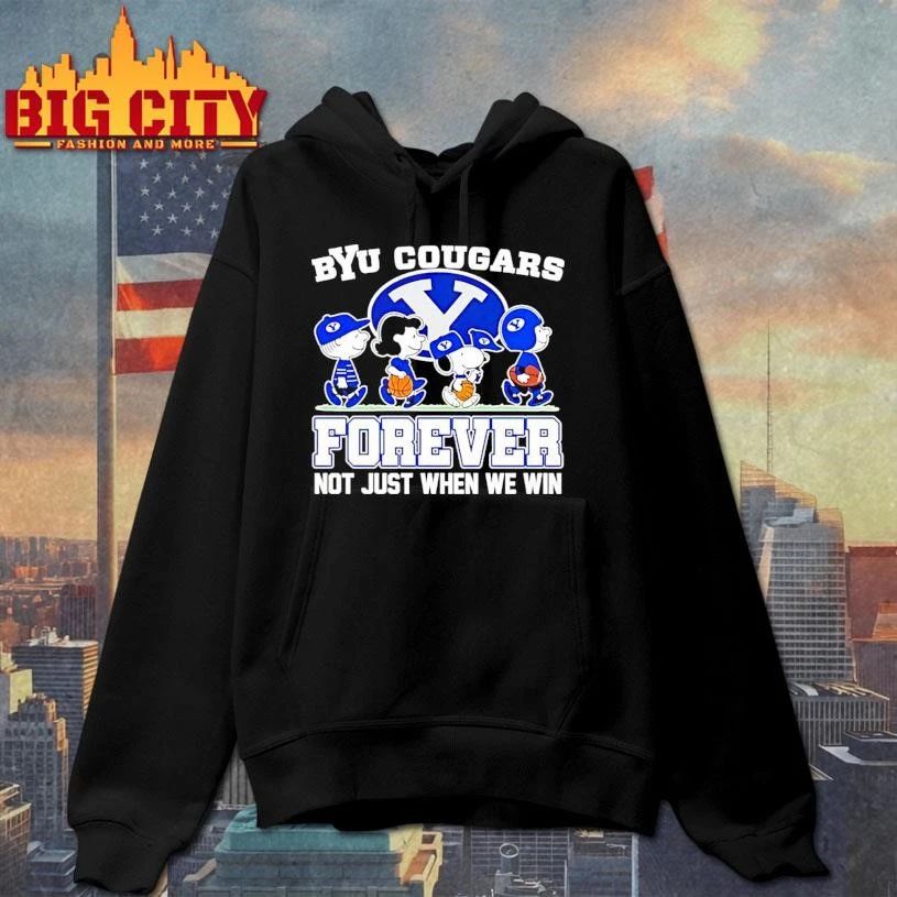 Peanuts Characters Byu Cougars Forever Not Just When We Win 2026 Graphic Shirt