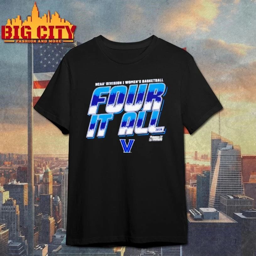 illanova Wildcats 2026 Ncaa Division I Womens Basketball Four It All College Shirt