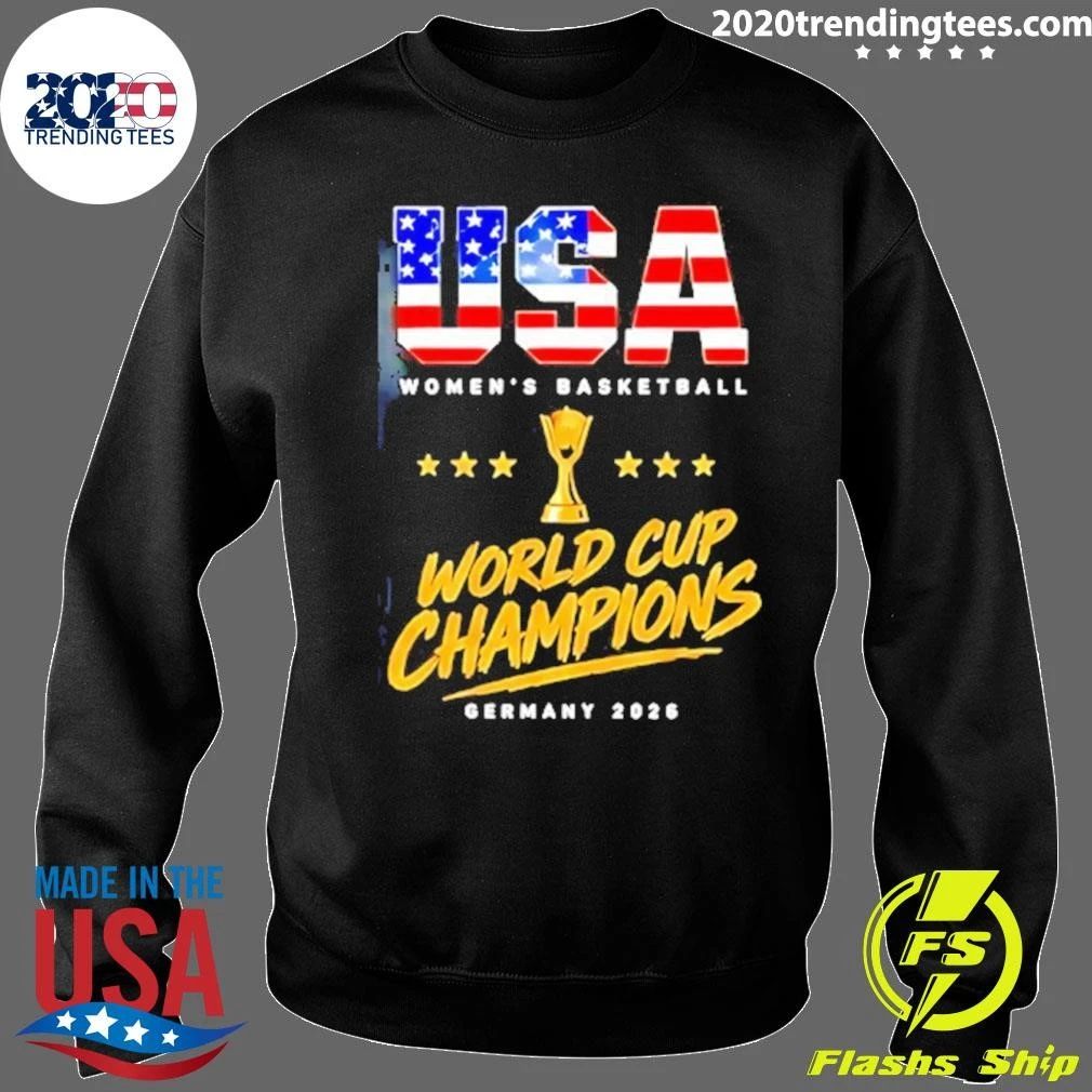 Usa Women’s Basketball World Cup Champions Germany 2026 Trophy Shirt
