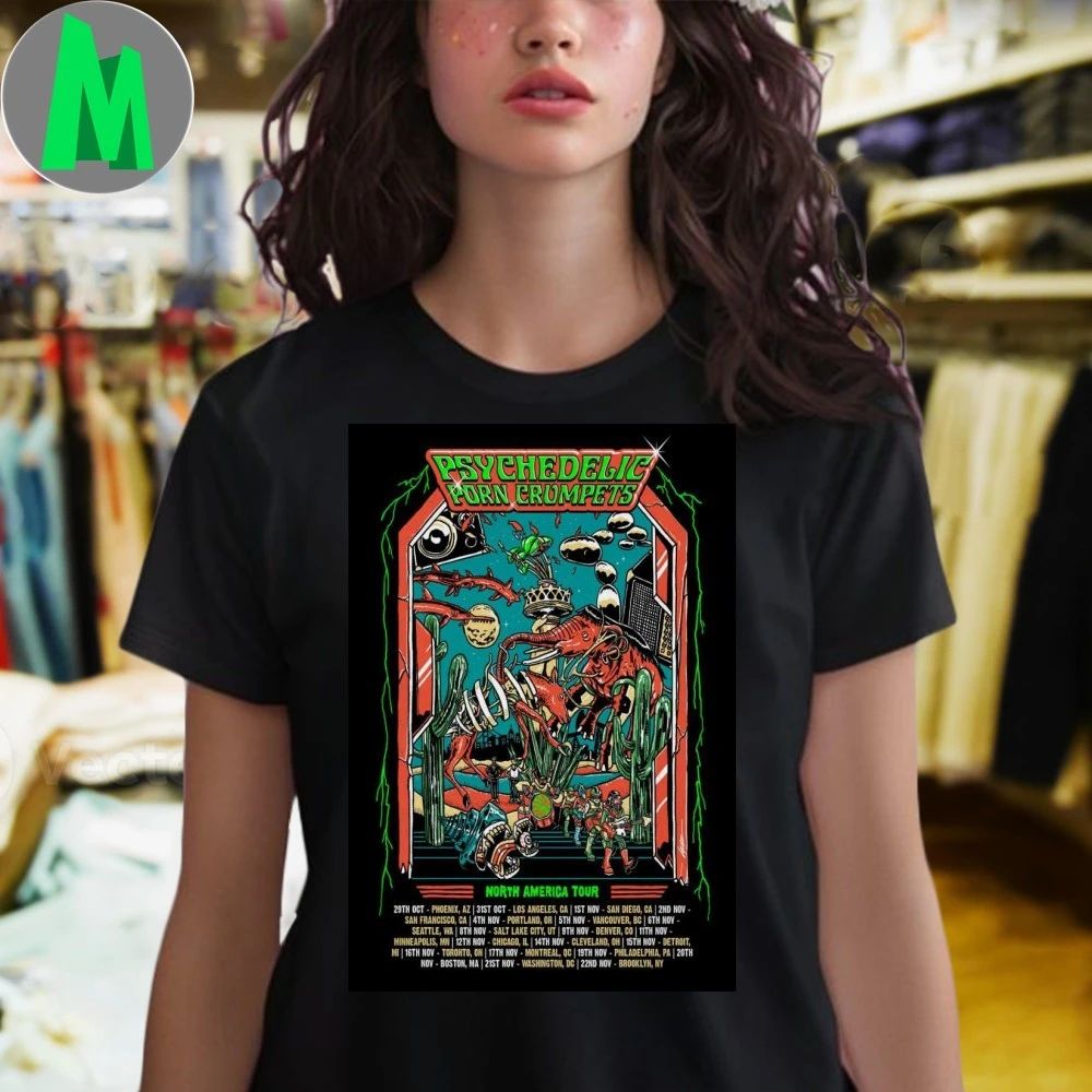 Psychedelic Porn Crumpets North America Tour 2025 Poster Shirt