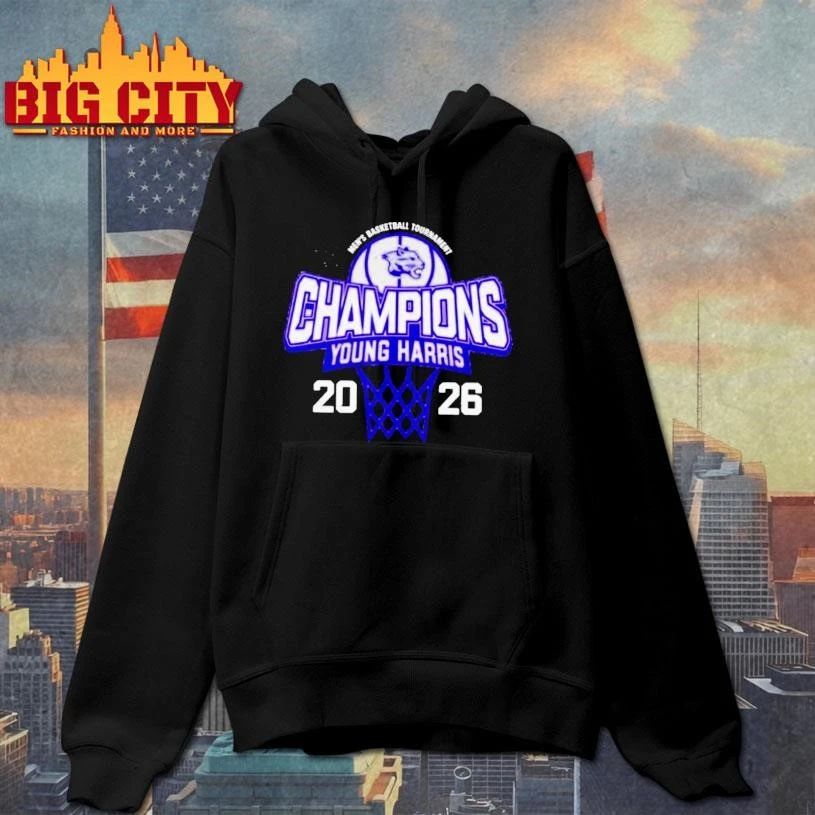 Young Harris Mountain Lions 2026 Mens Basketball Conference Carolinas Tournament Champions Shirt